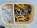 OTB硅胶饭盒食品级分格密封餐盒轻便可微波炉加热上班族便当盒水果盒 原味芝士+便携餐具 950ml 实拍图