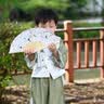 葆氏扇子中国风折扇女士绢布古典扇子夏季汉服旗袍拍照便携折叠 实拍图