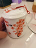 盛天下景德镇陶瓷茶杯带盖骨瓷杯青花水杯办公杯礼品杯会议杯子定制 枫叶500ML 实拍图
