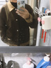 轩森图春秋季男士轻熟风夹克外套男款宽松大码拼接撞色上衣胖子显瘦搭配 jk505咖色夹克 XL (175) 建议140-160斤 实拍图