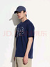 Gap【热卖爆款】男装夏撞色logo圆领短袖T恤纯棉上衣544465 藏青色 175/96A(L) 亚洲尺码 实拍图