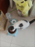 HOUYA猫狗碗双碗自动喂食器不湿嘴不锈钢自动蓄水猫狗粮盆宠物用品 晒单实拍图