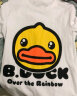 B.Duck小黄鸭童装儿童T恤男女童夏装新款女童卡通短袖 1922白色 105cm 实拍图