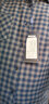 云廷纯棉保暖衬衫男加绒加厚磨毛格子衬衣全棉法兰绒免烫一体绒爸爸装 BN863 深蓝小格 40 /L 实拍图