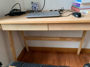 北欧实木书桌学生写字桌子现代简约家用台式笔记本电脑桌办公桌带抽屉中学生写字台 单书桌标准版[原木色] 1.0*0.55米双抽屉 实拍图