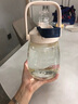 蒙福 水杯女 2L大容量吸管水杯男女学生夏天便携带刻度超大水杯成人大肚子水杯网红双饮杯健身运动水杯壶 【双饮口】大号白色2000m-卡通贴+立体贴l 实拍图