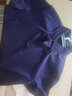 布先生纯棉男士短袖t恤商务翻领上衣吸汗透气丝光棉男装AT10153 深海蓝 XL (180) 实拍图