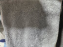全棉时代（PurCotton）毛巾纯棉不易掉毛加大加厚方巾抗菌柔软强吸水 风铃灰32*70cm  实拍图