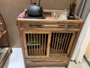 瑞呈堂（RUICHENGTANG） 新中式实木茶水柜 餐边柜办公室茶水柜实木边柜茶室茶水台烧水壶 老榆木推拉门茶水柜60*40*70高 实拍图