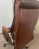 曙光童年真皮弓形椅电脑椅家用办公椅舒适久坐座椅可旋转椅宿舍大学生椅子 琥珀色+弹簧包坐垫 头层牛皮【可旋转】 实拍图