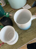 午间陶瓷茶杯带盖过滤泡茶杯办公杯家用水杯茶水分离杯快客杯一壶三杯 经纬办公杯【亚光红】 实拍图