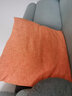 居八佰纯色亚麻沙发抱枕样板房靠垫客厅床头民宿靠枕套现代简约腰枕 橘色（加厚素色亚麻） 60*60cm抱枕套+枕芯 实拍图