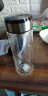 希诺（HEENOOR） 玻璃杯便携车载双层隔热泡茶杯男士透明耐热办公杯加厚保温水杯 小巧便携285ml（黑色）-XN6710 实拍图