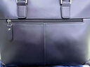 七匹狼真皮商务手提包斜挎男包单肩包男士牛皮公文皮包送爸爸父亲节礼物 主图款光面【真皮黑色】 真皮 实拍图