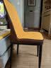 萧众餐椅家用餐厅椅子靠背椅现代简约轻奢皮革软包洽谈接待饭桌餐桌椅 桔色+咖背+黑腿 无扶手 实拍图