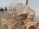 丝美家实木可折叠餐桌子伸缩功能家用饭台桌组合省空间小户型收纳餐桌 原木色 1.3m 一桌四椅 实拍图