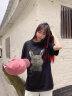Halo Queen2023夏款短袖T恤女宽松设计感情侣装上衣 H132T1355 晒单实拍图