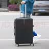 广璐迪铝框拉杆箱万向轮行李箱男女学生旅行箱登机箱皮箱子大容量密码箱 防刮拉链箱/土豪金 20英寸 登机款 实拍图