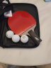 尤迪曼乒乓球拍双面反胶单拍 升级版红黑碳王蓝海绵-直拍 实拍图