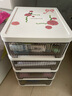 KAMAN文具收纳柜桌面抽屉式储物柜办公室文件置物架学生桌下多层整理柜 矮款【四层/高55cm】带轮 实拍图
