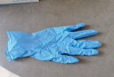 塞莫诗 一次性手套蓝色丁腈100只/盒 弹性贴手防水耐污清洁 小号 实拍图