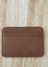 三间蓝卡包男士真皮牛皮超薄零钱包商务卡夹门禁卡套多卡位迷你零钱小包 棕色 平纹 实拍图