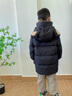 康博男童红色羽绒服儿童中长款2024冬季男宝宝中小童过年服童装外套 黑色 110 实拍图