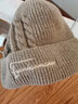 SOMUBAY 帽子女加绒防寒毛线帽围巾秋冬季针织帽保暖韩版围脖套装月子帽 MX-597卡其色(帽子)【加绒款】 均码有弹性 实拍图