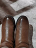 意尔康妈妈棉鞋加绒保暖中老年真皮舒适魔术贴短靴 14723W棕色40 实拍图