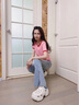 蝗裳一族女士T恤2024夏季新款韩版圆领简约百搭修身显瘦洋气上衣短袖t恤女 粉色 S 建议70-90斤 实拍图