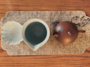 哲明 手绘茶铺茶席防水小号垫干泡茶台麻布茶杯垫禅意布艺茶盘垫 土黄-松枝 实拍图