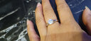 玖长时【心弦】925纯银戒指女士单戒一克拉莫桑钻求婚生日礼物送女友 经典锆石款（配证书） 一克拉 实拍图