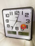 康巴丝（Compas）  挂钟万年历温湿度计创意客厅双日历挂表钟表 6983双液显（电波款）黑色 实拍图