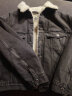 Levi's【情侣同款】李维斯银标系列24春夏男士牛仔夹克仿羊羔绒 烟灰色 XS 实拍图
