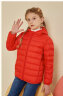 班纳班纳女童轻薄羽绒服冬季童装衣服儿童保暖上衣韩版外套 红 130 晒单实拍图