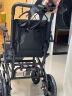 【德国品牌】OWHON 老人轮椅手推折叠轻便小巧出行上飞机旅行残疾人老年人手动四轮车 六大悬挂减震款【双层坐垫+载重120kg】 实拍图
