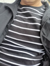 森马（Semir）短袖T恤男夏季时尚经典条纹圆领上衣日常简约装修身 黑白色调00391 175/92A/L 实拍图