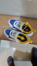 361°童鞋男女童网面透气春秋新款运动鞋革面款中大童魔术贴跑步鞋 墨蓝/羽毛白/金桔黄【皮革】 33 实拍图