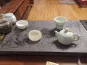 茗石斋乌金石茶盘天然整块石盘家用办公送礼功夫茶石盘搭配船木中式复古 50*30*3cm 单茶盘+木托 实拍图