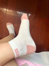 莫代尔5双袜子女纯棉抗菌防臭吸汗女短袜夏季薄款舒适透气低帮少女船袜 蓝色+奶白+粉色+紫色+浅绿】 5双 均码（纯棉抗菌 35-42码） 实拍图