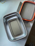 百畅316不锈钢保鲜盒密封饭盒手提便携食品级冰箱专用收纳盒子 304保鲜盒（无提手）-360ml 实拍图