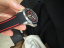 马克华菲（MARK FAIRWHALE）手表男士机械表全自动赛车系列双面镂空国表飞轮夜光防水潮流男表 银壳红面胶带款 实拍图