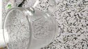 乐美雅钢化玻璃把杯牛奶杯咖啡杯耐热早餐杯玻璃开水杯微波炉适用 【杯+盖】清晨款 320ml 1只 实拍图