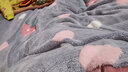 雅鹿冬季双面牛奶绒四件套加厚珊瑚绒床单被套法兰绒床笠被罩床上用品 深灰【双面加厚牛奶绒 抗静电】 2.0m 床单款 四件套-被套220*240cm 实拍图