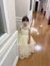 小咔衣浓女童公主裙花童蓬蓬纱儿童高端晚礼服女孩小主持人钢琴演奏演出服 1587A1香槟色短袖连衣裙 120 实拍图