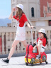 AO WEI LA OW儿童行李箱可骑可坐儿童旅行箱男童女童行李箱骑行箱儿童拉杆箱 红色 24英寸 实拍图
