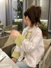GARNUO新中式女装中国风外套女短款2025春秋新款拼接盘扣唐装高级感上衣 粉绿 M 【106-115斤】 晒单实拍图
