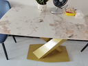 现代简约岩板餐桌椅家用轻奢亮光意式高端小户型西餐桌组合带椅子 1.2米岩板西餐桌 单餐桌 实拍图