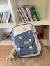 viney高中书包初中女大学生小学生4-6年级儿童ins韩版双肩包15.6英寸电脑背包大容量时尚潮流休闲旅行包高颜值轻便减压减负简约 实拍图