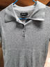 UR2024秋季新款女装纽扣翻领修身针织衫UWM940011 冷灰 M 实拍图